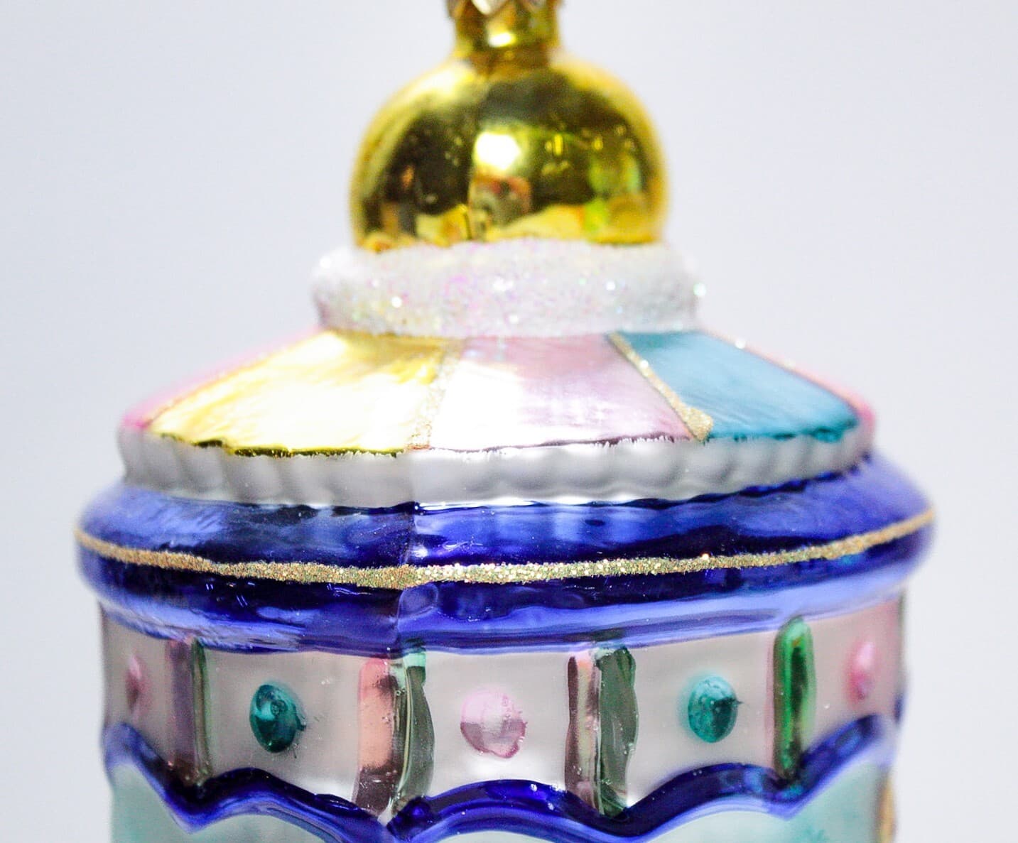 CHRISTOPHER RADKO "Merry Maytime" Circus Zoo Carousel Glass Christmas Ornament - Thumbnail 7