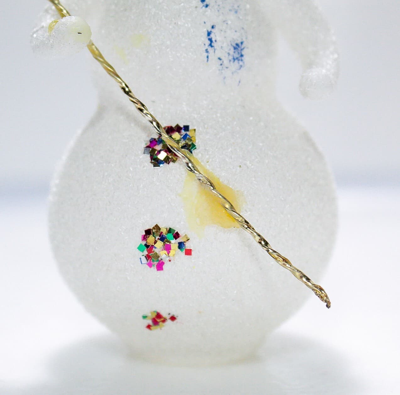 SOFFIERIA DE CARLINI Italy Blown Glass Snowman w/ Hat Christmas Ornament - Thumbnail 5