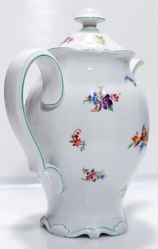 HUTSCHENREUTHER SELB Bavaria Germany Floral Motif Porcelain Coffee Pot - Thumbnail 5