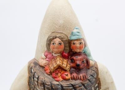 Vaillancourt 1991 Vintage Father Christmas Folk Art Santa Chalkware Figure #395 - Thumbnail 8