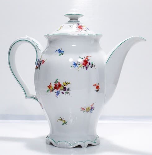 HUTSCHENREUTHER SELB Bavaria Germany Floral Motif Porcelain Coffee Pot - Thumbnail 6