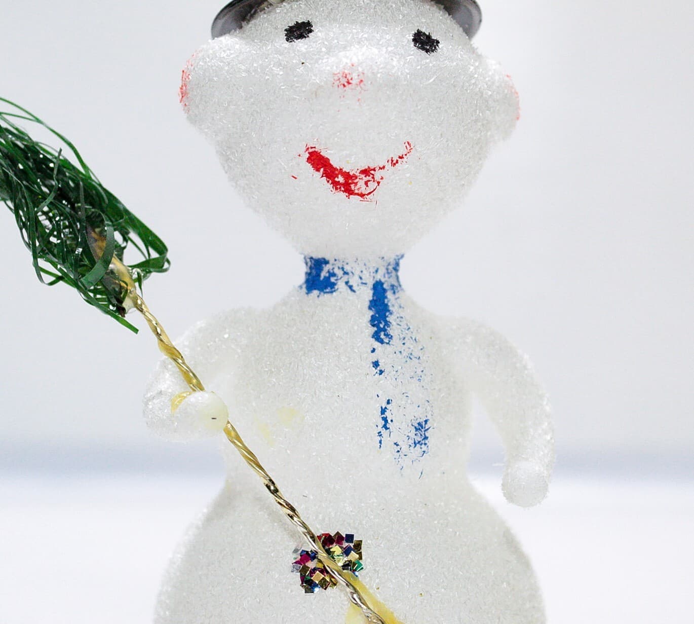 SOFFIERIA DE CARLINI Italy Blown Glass Snowman w/ Hat Christmas Ornament - Thumbnail 4
