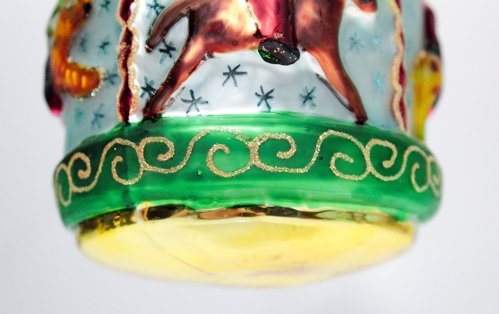 CHRISTOPHER RADKO "Merry Maytime" Circus Zoo Carousel Glass Christmas Ornament - Thumbnail 8
