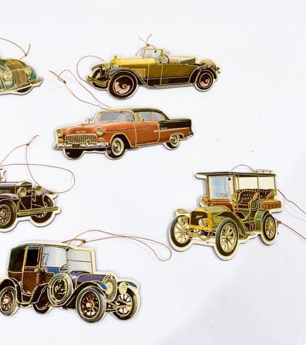 Set of 6 Vintage 1987 Henry Ford Museum Auto Cars USA Ornaments - Thumbnail 4
