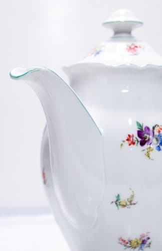 HUTSCHENREUTHER SELB Bavaria Germany Floral Motif Porcelain Coffee Pot - Thumbnail 7