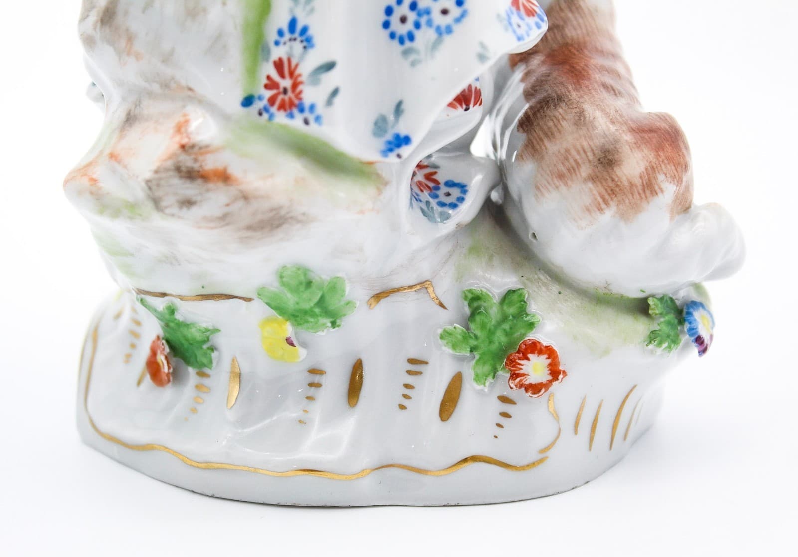 Carl Thieme Germany Dresden Antique Hand Painted Shepherds Porcelain Figurines - Thumbnail 5