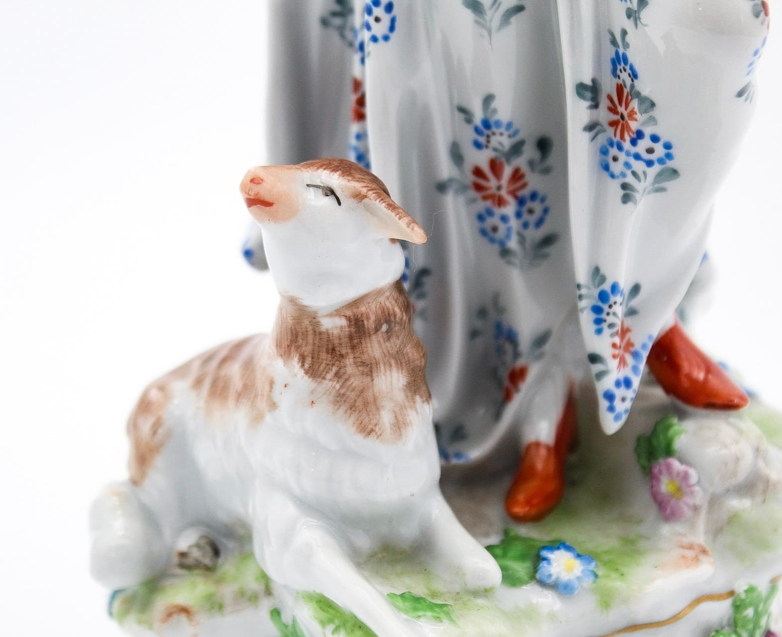 Carl Thieme Germany Dresden Antique Hand Painted Shepherds Porcelain Figurines - Thumbnail 7