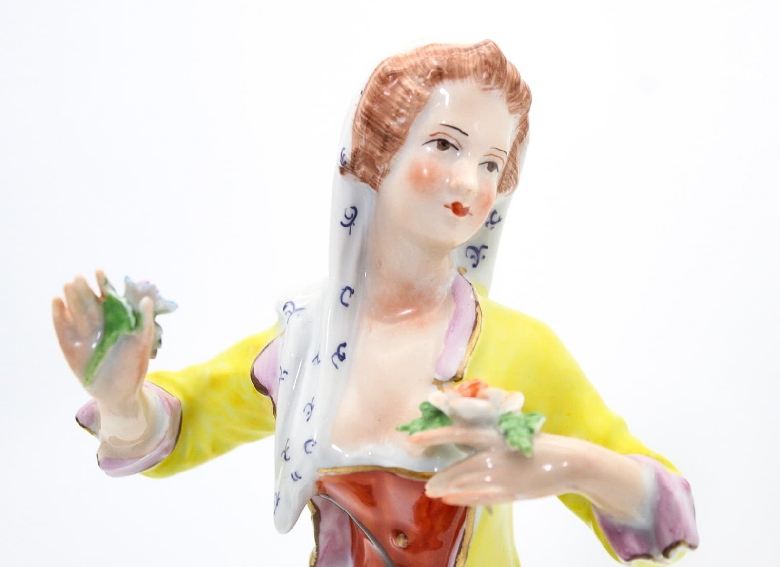 Carl Thieme Germany Dresden Antique Hand Painted Shepherds Porcelain Figurines - Thumbnail 9