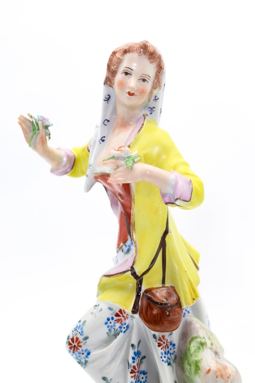 Carl Thieme Germany Dresden Antique Hand Painted Shepherds Porcelain Figurines - Thumbnail 4