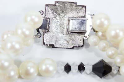 GIVENCHY Deco Enamel Rhinestone Triple Strand Beaded Designed Necklace - Thumbnail 6