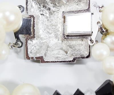 GIVENCHY Deco Enamel Rhinestone Triple Strand Beaded Designed Necklace - Thumbnail 5
