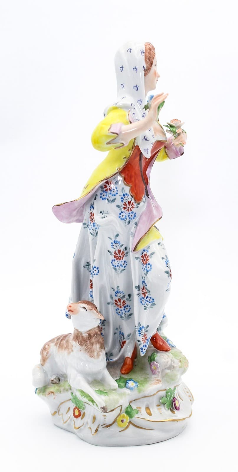Carl Thieme Germany Dresden Antique Hand Painted Shepherds Porcelain Figurines - Thumbnail 2