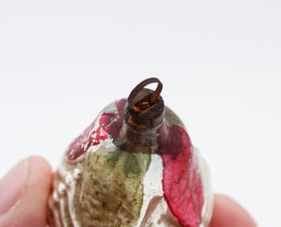 Antique Germany Mercury Glass Feathered Pear Tree Christmas Ornament - Thumbnail 4