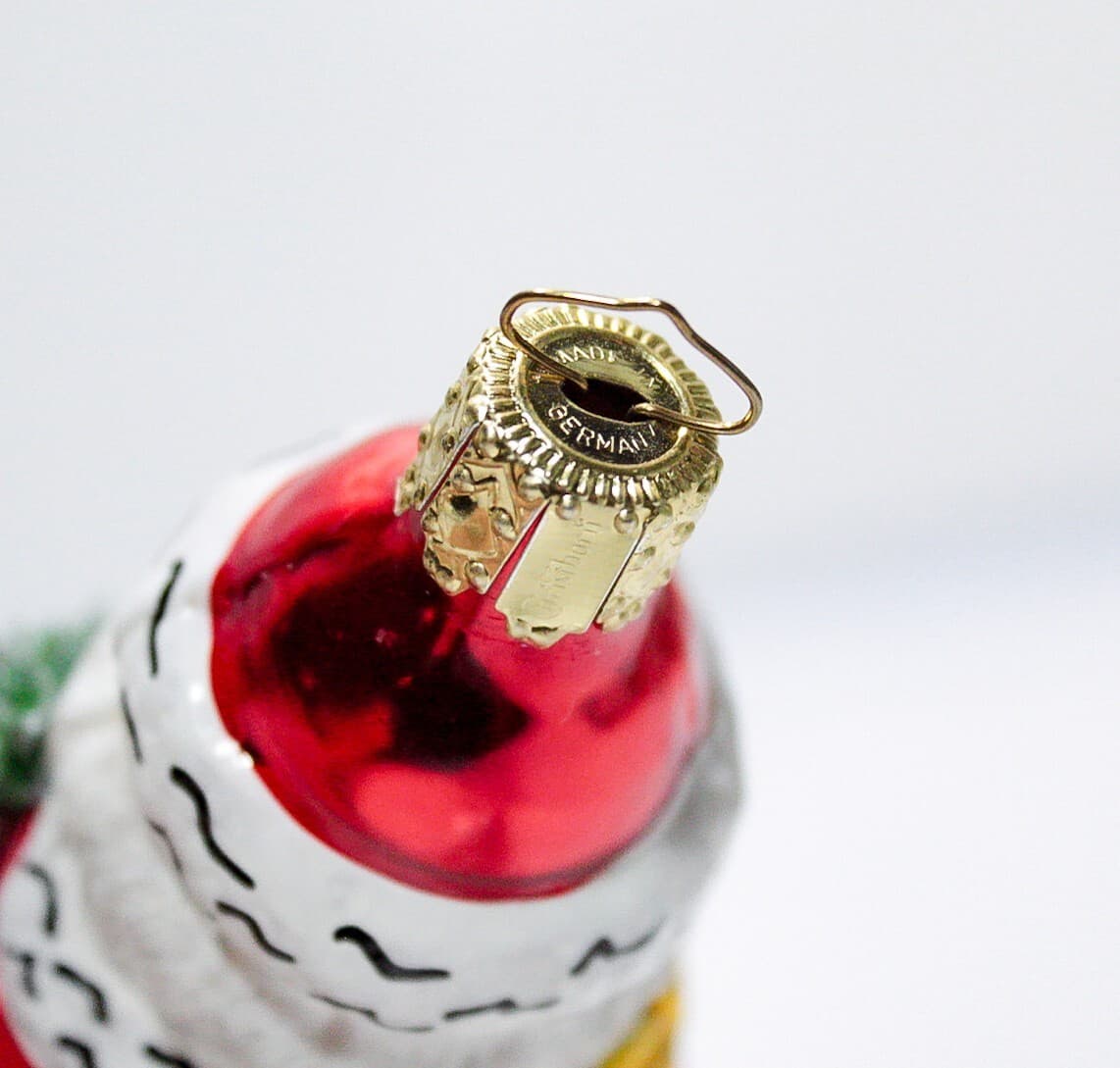 Christborn Germany Blown Glass Hand Painted Santa Clau Christmas Ornament - Thumbnail 7