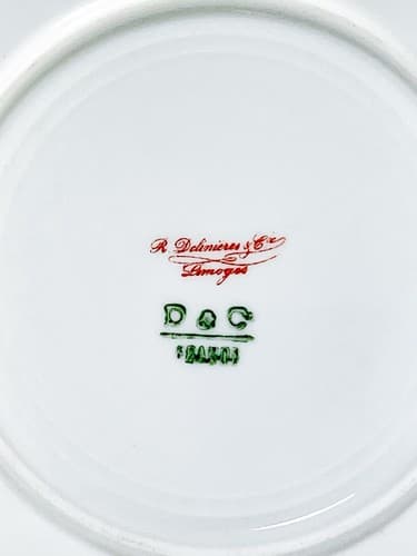 LIMOGES D & C France Delinieres & Co. Floral Pattern Porcelain Cup & Saucer - Thumbnail 7