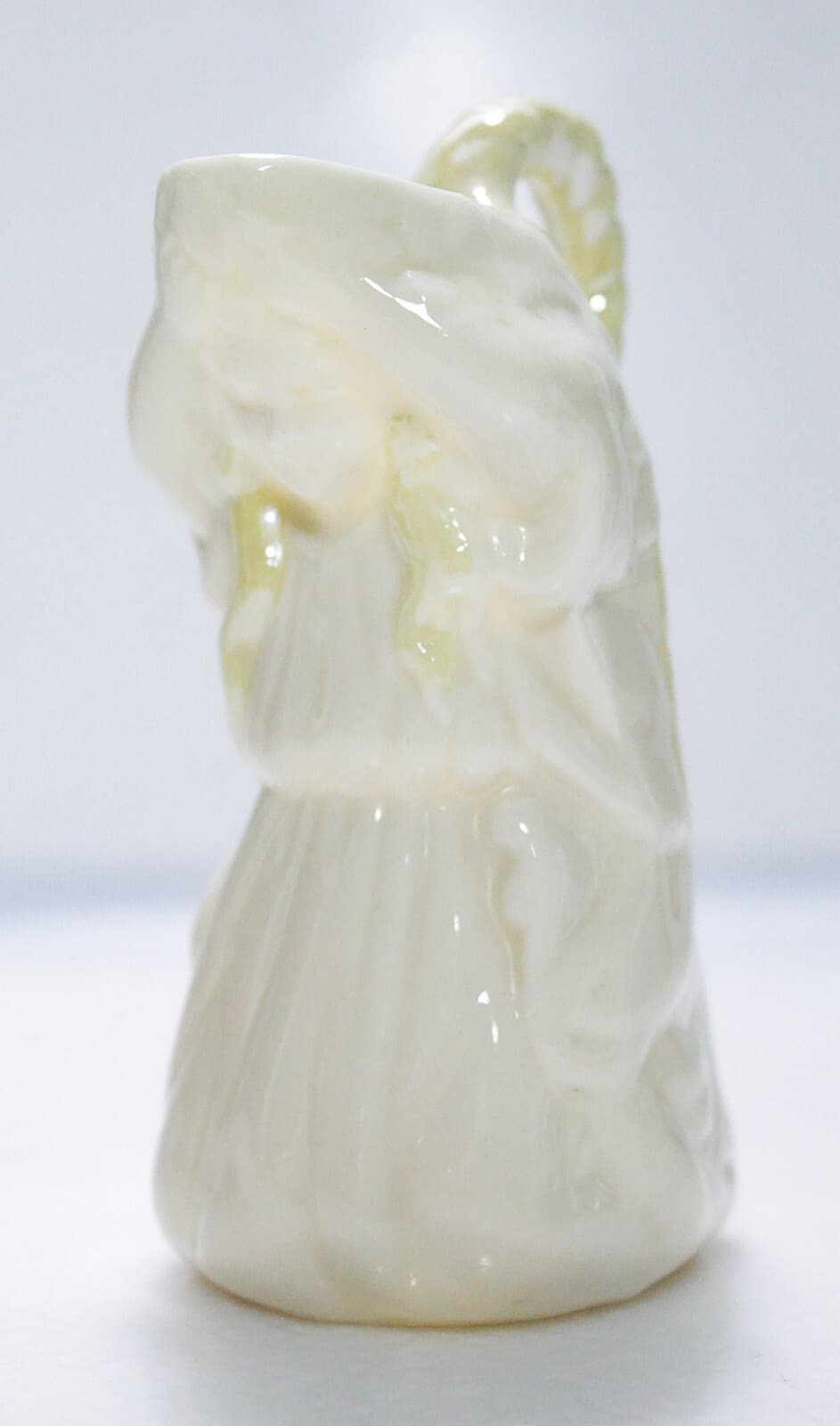 Belleek Ireland Fine Porcelain Girl Maiden Motif Small Creamer Pitcher Vintage - Thumbnail 5