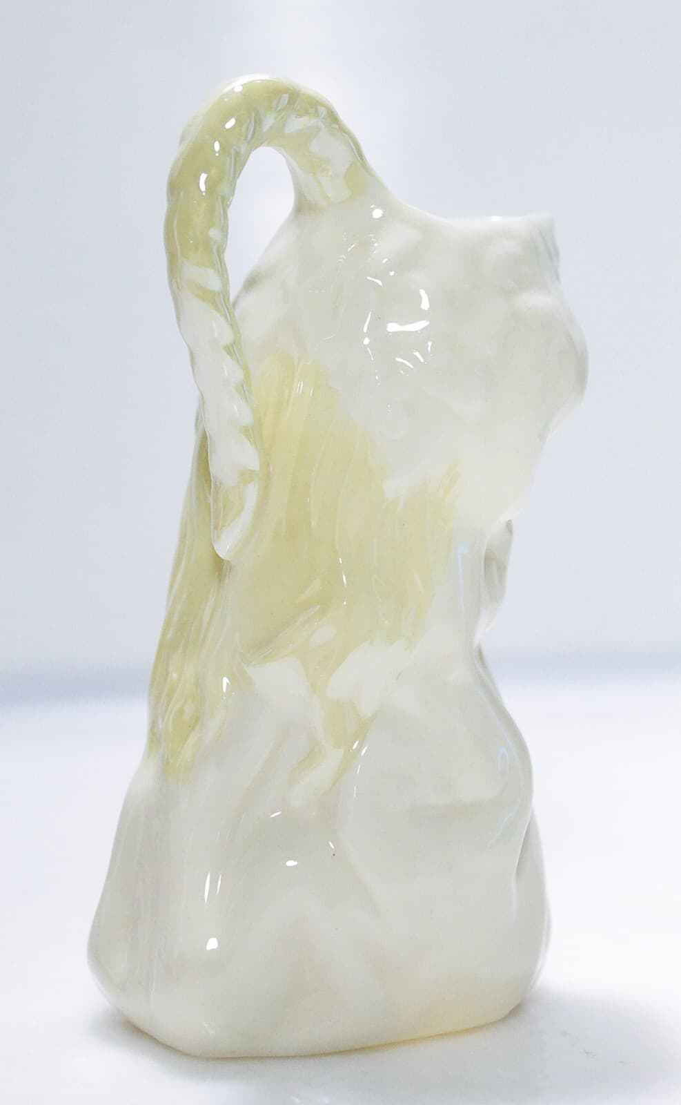 Belleek Ireland Fine Porcelain Girl Maiden Motif Small Creamer Pitcher Vintage - Thumbnail 3