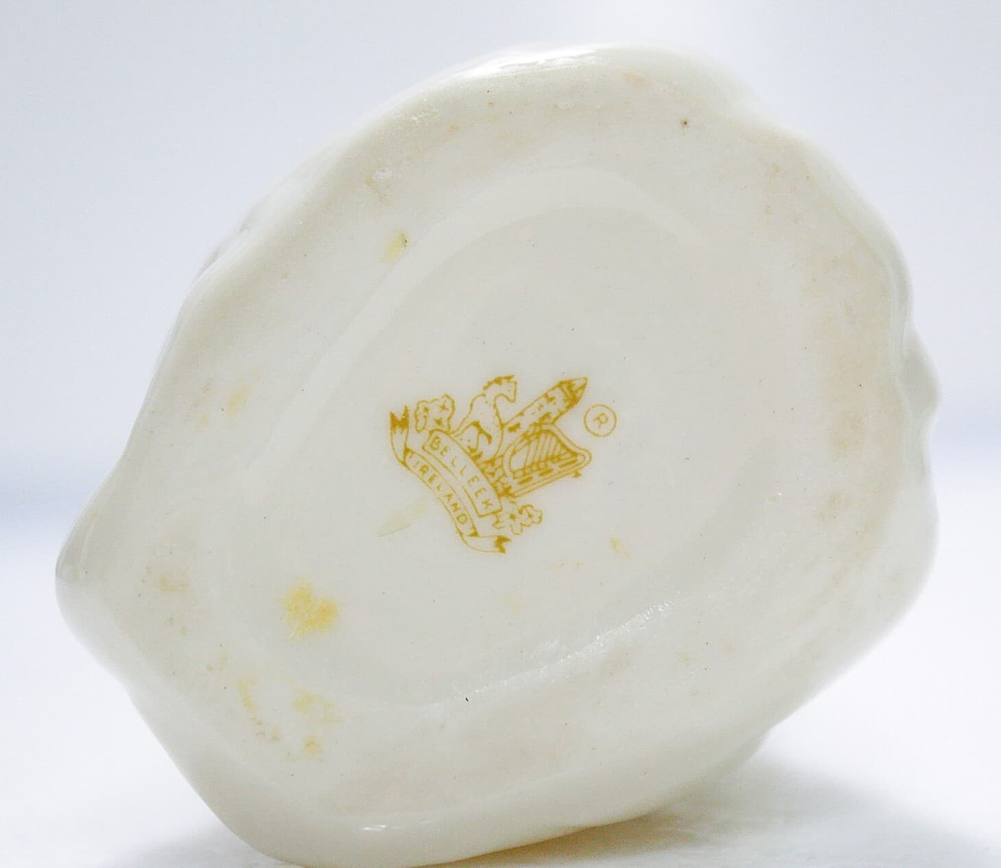 Belleek Ireland Fine Porcelain Girl Maiden Motif Small Creamer Pitcher Vintage - Thumbnail 4
