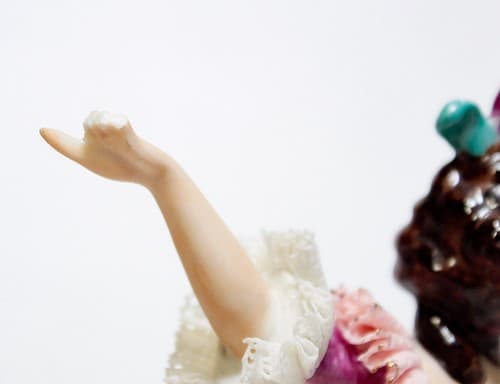 ALKA DRESDEN Germany "Angela" Floral Laced Porcelain Dancer Figurine - Thumbnail 7