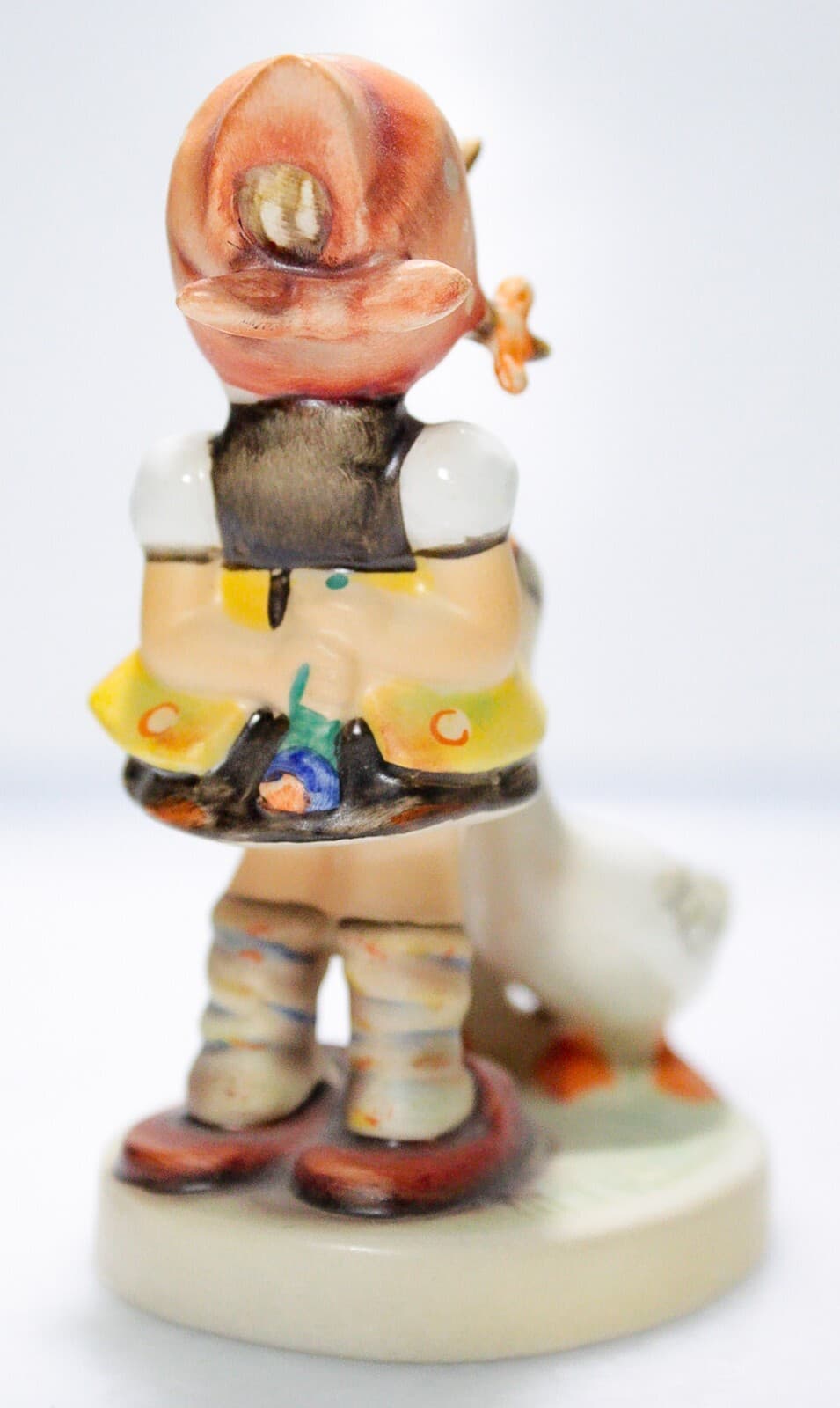 GOEBEL HUMMEL Germany "Goose Girl" Hand Painted Porcelain Figurine TMK5 - Thumbnail 3