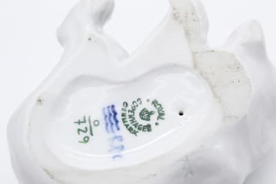 Royal Copenhagen Denmark Vintage Polar Bear Cub Playing Porcelain Figurine - Thumbnail 8