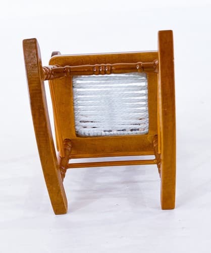 Vintage Rocking Chair Wooden Knitting Dollhouse Miniature Furniture Scale 1:12 - Thumbnail 5