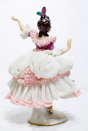 ALKA DRESDEN Germany "Angela" Floral Laced Porcelain Dancer Figurine - Thumbnail 10