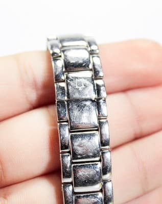 BULOVA Mother Of Pearl Dial Stainless Steel Crystal Bezel Ladies Wristwatch - Thumbnail 3
