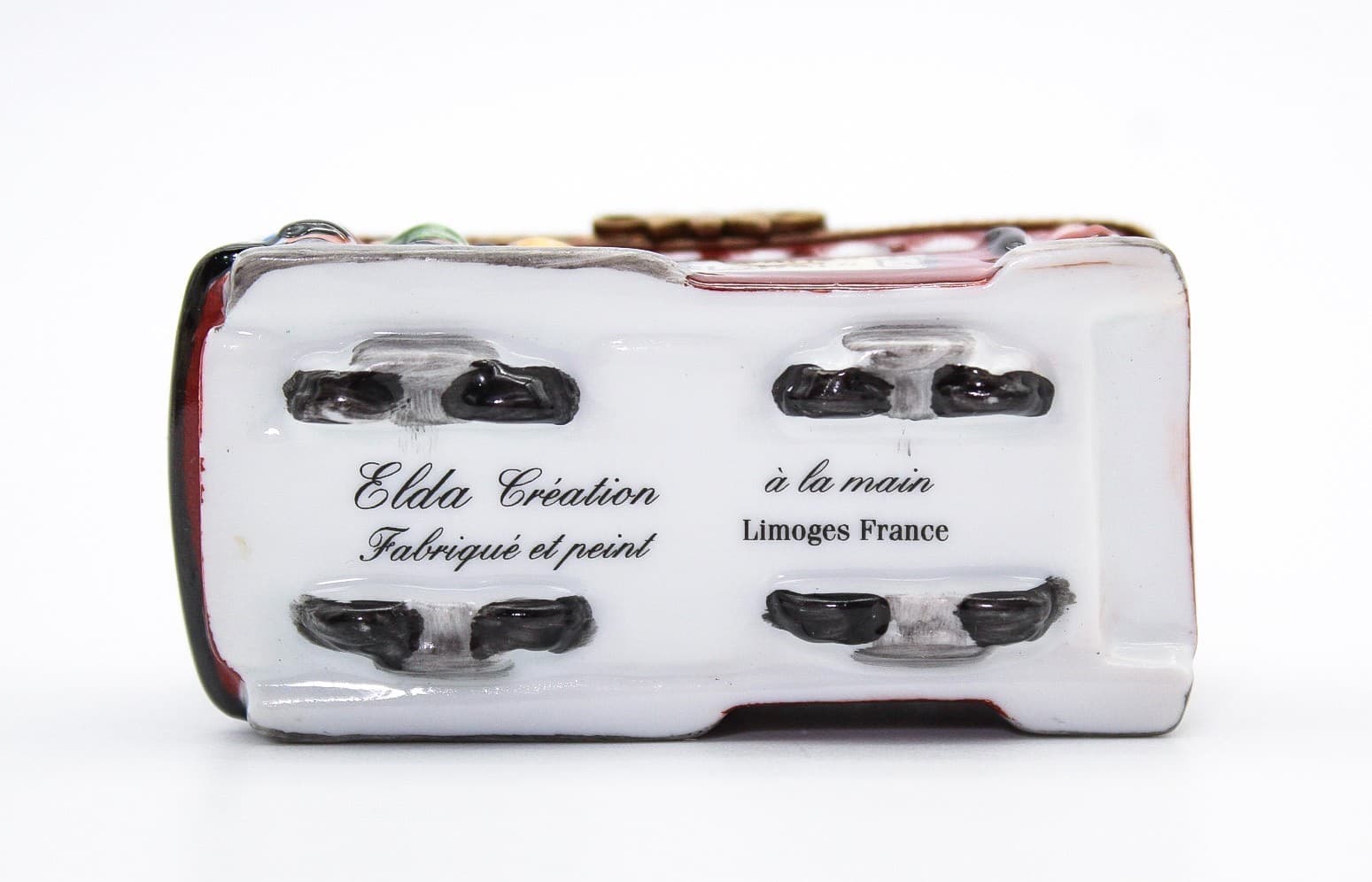 Limoges France San Francisco Cable Car Hand Painted Porcelain Trinket Box - Thumbnail 4