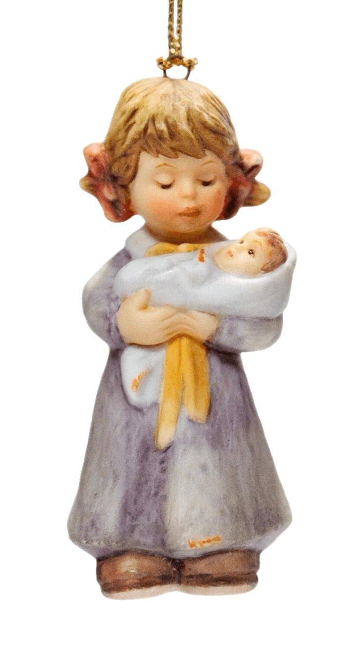 Berta Hummel Goebel 1999 "Lullaby For Dolly" Porcelain Christmas Ornament - Image 1
