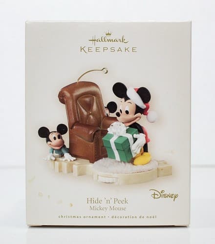 HALLMARK KEEPSAKE "Hide N' Peek" Mickey Mouse Disney Christmas Ornament - Thumbnail 5