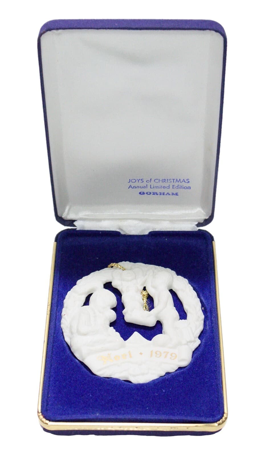 GORHAM 1979 Vintage Annual Limited Ed. Noel Joys Of Christmas Porcelain Ornament - Image 1