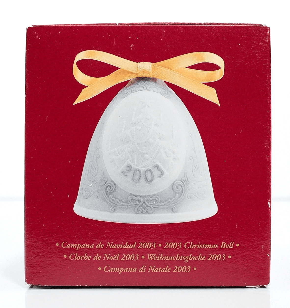 Vintage 2003 LLADRO Spain Daisa Porcelain Bell Christmas Ornament In Box - Thumbnail 5