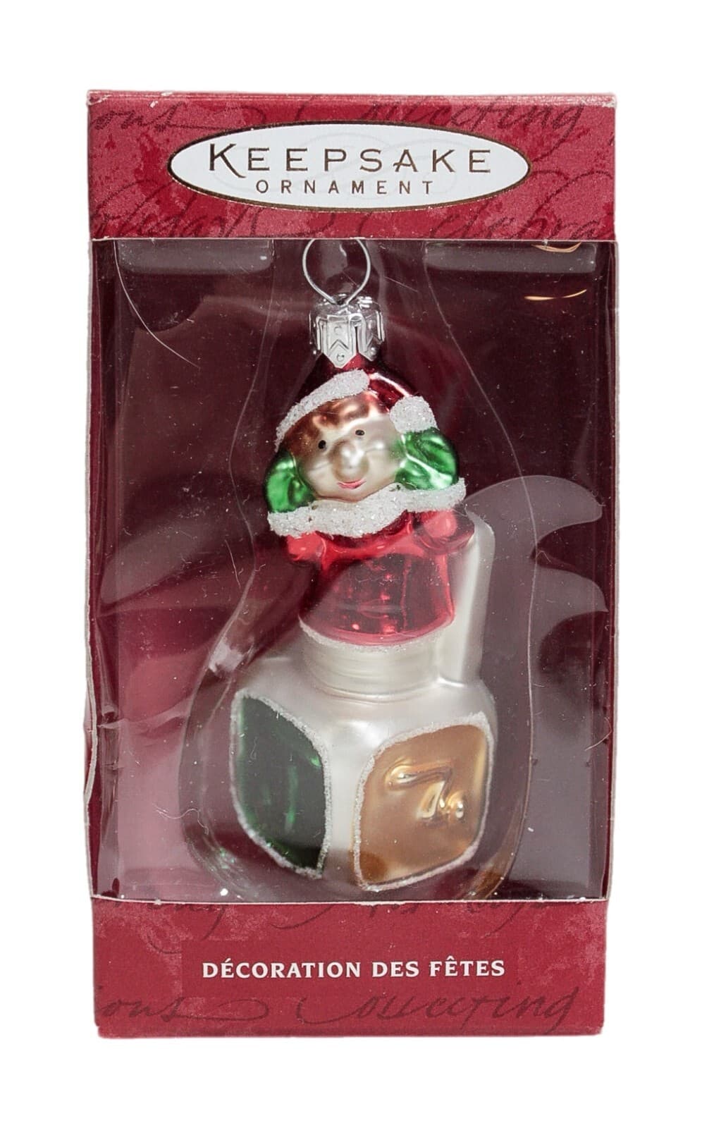 2000 HALLMARK KEEPSAKE "Lil Jack-In-The-Box" Glass Christmas Ornament NIB - Thumbnail 4