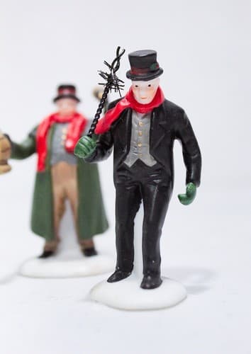 Vtg Department 56 "Town Crier & Chimney" 2 Heritage Village Collection Figures - Thumbnail 5