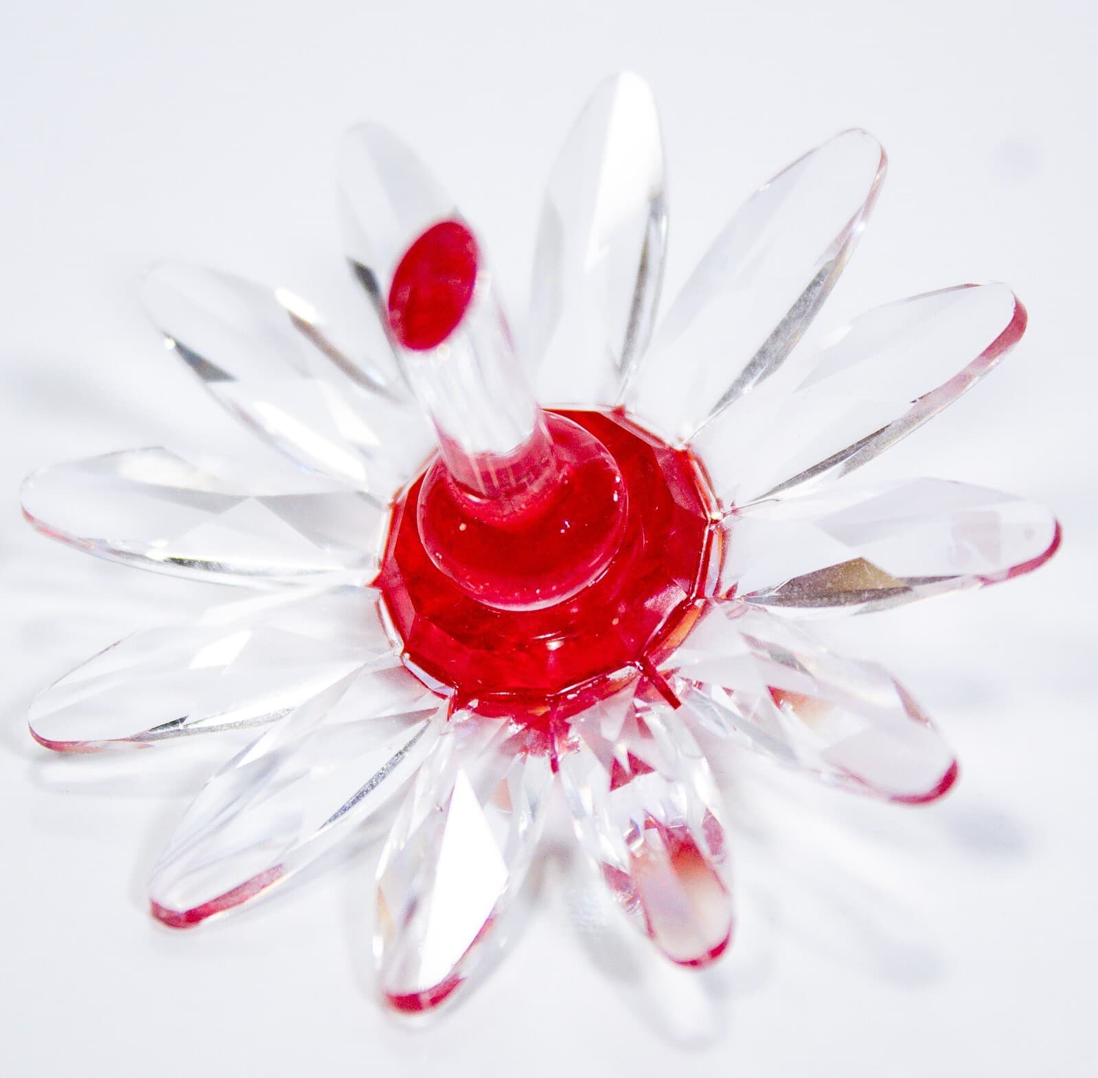 SWAROVSKI Retired Crystal Red Marguerite Daisy Flower Figurine - Thumbnail 3