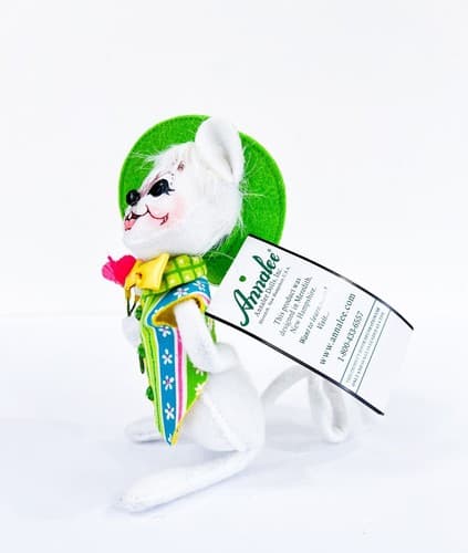 Vintage 2017 Annalee Mobilitee Sunday Best Boy Mouse Artisan Doll With Tag - Thumbnail 3