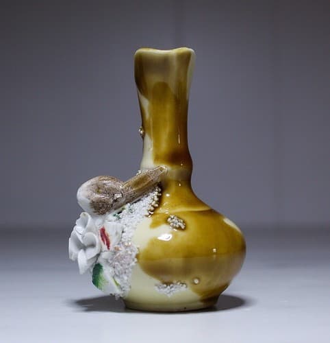 RARE Antique Vintage Miniature Ewer Jug Porcelain Rabbit & Flowers Motif Asian - Thumbnail 6
