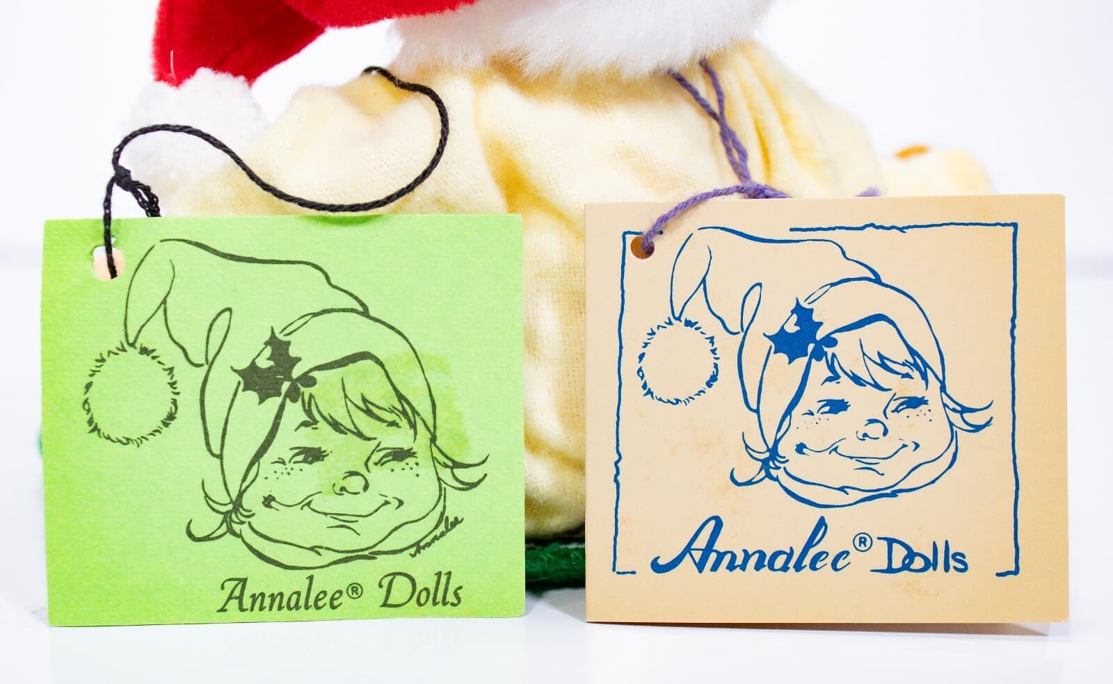 ANNALEE MOBILITEE 1989 Society Christmas Morning Kid Doll Trains NEW WITH TAG 5" - Thumbnail 8