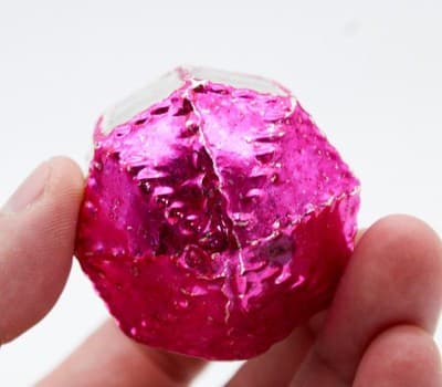 Vintgae Germany Diamond Octagonal Bumpy Feather Tree Glass Christmas Ornament - Thumbnail 3