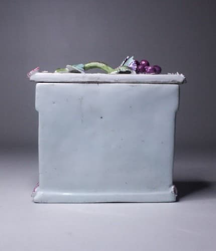 Antique 19th Century French Floral Fireplace Motif Porcelain Covered Box Vase - Thumbnail 4