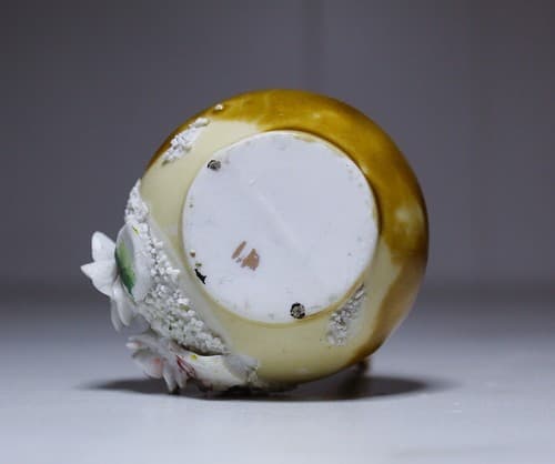 RARE Antique Vintage Miniature Ewer Jug Porcelain Rabbit & Flowers Motif Asian - Thumbnail 10