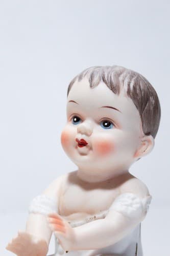 Pair of Vintage KPM Germany Porcelain Bisque Hand Painted Pianos Babies Figures - Thumbnail 4