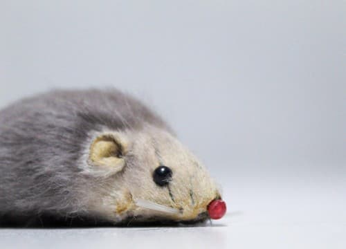 Vintage Original Fur Toys West Germany Mouse Miniature Toy - Thumbnail 4