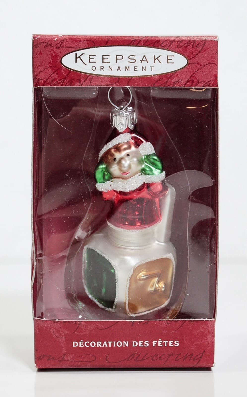 2000 HALLMARK KEEPSAKE "Lil Jack-In-The-Box" Glass Christmas Ornament NIB - Image 1