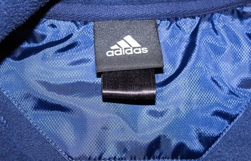 ADIDAS Navy Blue Men's White Stipe Jacket Size M College Notre Dame Logo - Thumbnail 5