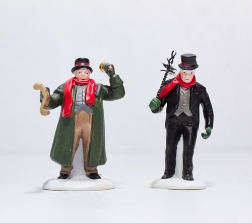 Vtg Department 56 "Town Crier & Chimney" 2 Heritage Village Collection Figures - Thumbnail 3