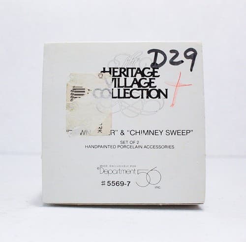 Vtg Department 56 "Town Crier & Chimney" 2 Heritage Village Collection Figures - Thumbnail 7