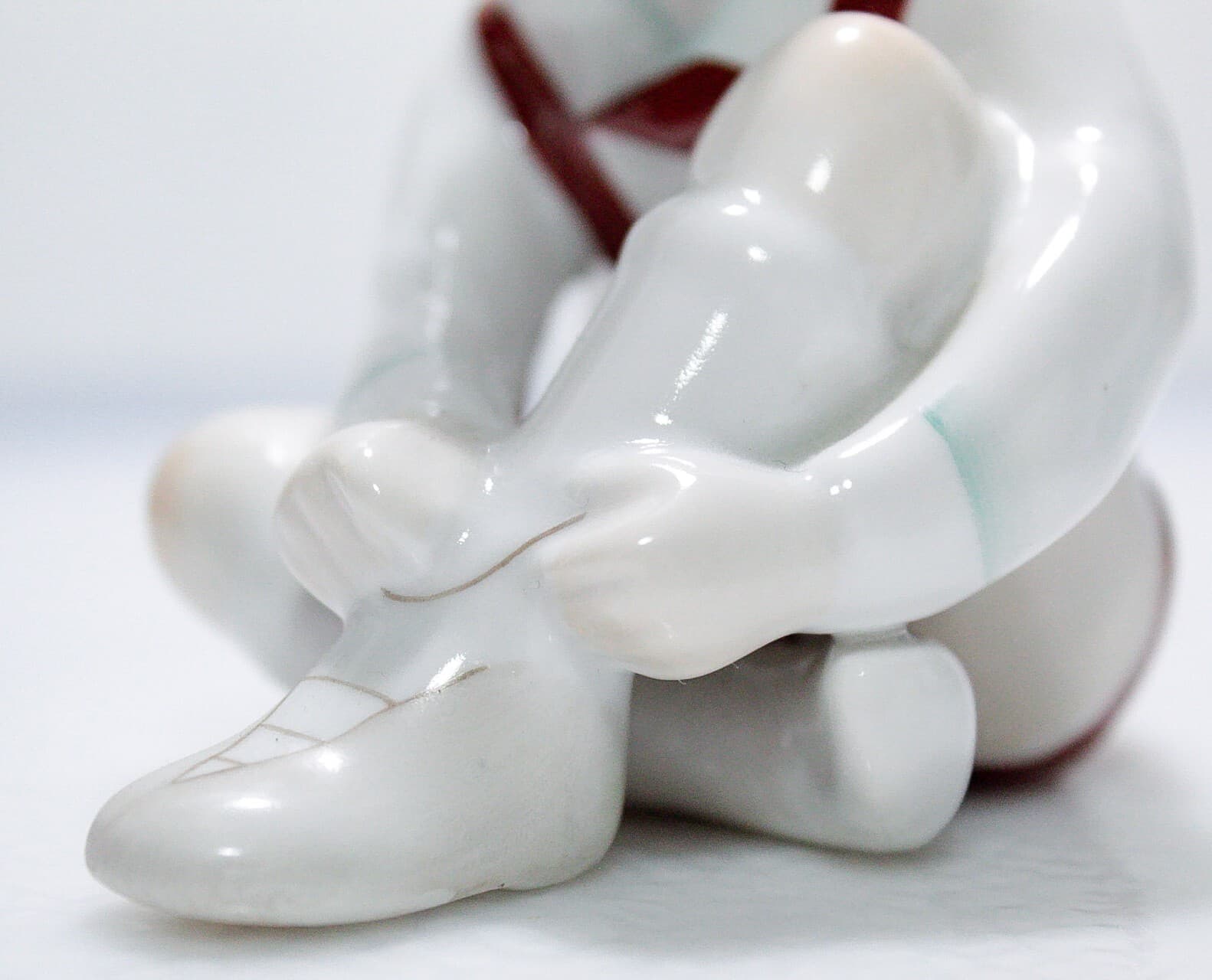 Budapest Hungary AQUINCUM Hand Painted Boy Dressing Up Motif Porcelain Figurine - Thumbnail 3