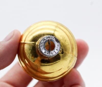 Vintage SHINY BRITE Yellow Bumpy Round Lantern Glass Christmas Ornament - Thumbnail 3